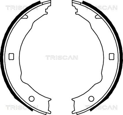 Triscan 8100 28050 - Jeu de mâchoires de frein, frein de stationnement cwaw.fr