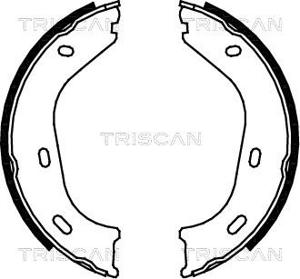 Triscan 8100 23217 - Jeu de mâchoires de frein, frein de stationnement cwaw.fr