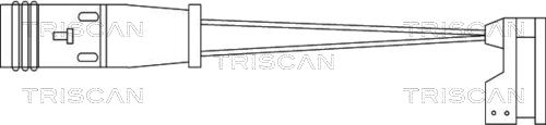 Triscan 8115 10009 - Contact d'avertissement, usure des plaquettes de frein cwaw.fr