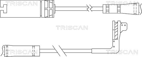 Triscan 8115 11054 - Contact d'avertissement, usure des plaquettes de frein cwaw.fr