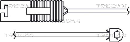 Triscan 8115 11005 - Contact d'avertissement, usure des plaquettes de frein cwaw.fr