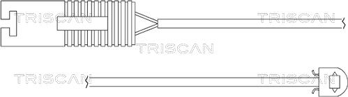 Triscan 8115 11014 - Contact d'avertissement, usure des plaquettes de frein cwaw.fr