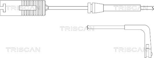 Triscan 8115 11016 - Contact d'avertissement, usure des plaquettes de frein cwaw.fr