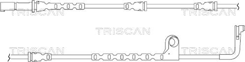 Triscan 8115 11038 - Contact d'avertissement, usure des plaquettes de frein cwaw.fr