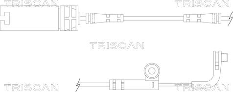 Triscan 8115 11026 - Contact d'avertissement, usure des plaquettes de frein cwaw.fr