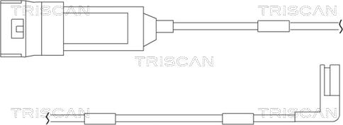 Triscan 8115 24004 - Contact d'avertissement, usure des plaquettes de frein cwaw.fr