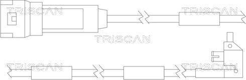 Triscan 8115 24003 - Contact d'avertissement, usure des plaquettes de frein cwaw.fr