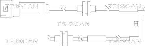 Triscan 8115 24014 - Contact d'avertissement, usure des plaquettes de frein cwaw.fr