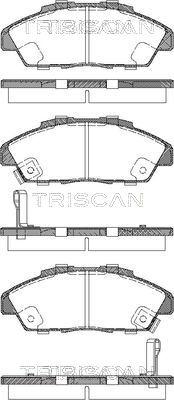 Triscan 8110 40971 - Kit de plaquettes de frein, frein à disque cwaw.fr