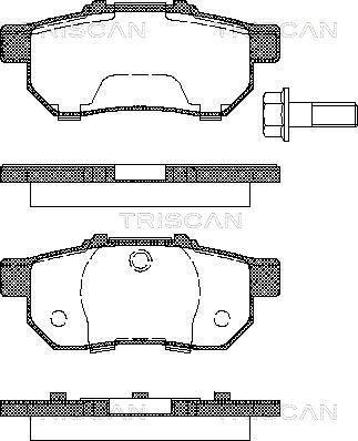 Triscan 8110 40978 - Kit de plaquettes de frein, frein à disque cwaw.fr