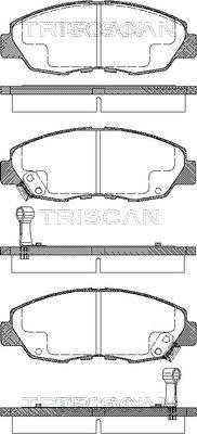 Triscan 8110 40972 - Kit de plaquettes de frein, frein à disque cwaw.fr