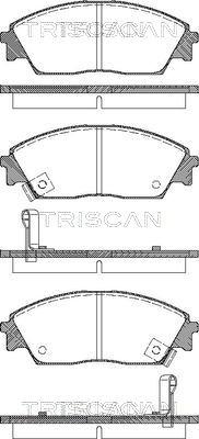 Triscan 8110 40977 - Kit de plaquettes de frein, frein à disque cwaw.fr