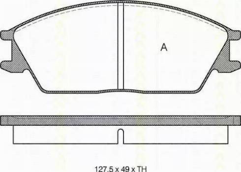 Triscan 8110 40852 - Kit de plaquettes de frein, frein à disque cwaw.fr