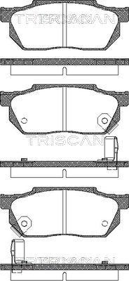 Triscan 8110 40884 - Kit de plaquettes de frein, frein à disque cwaw.fr