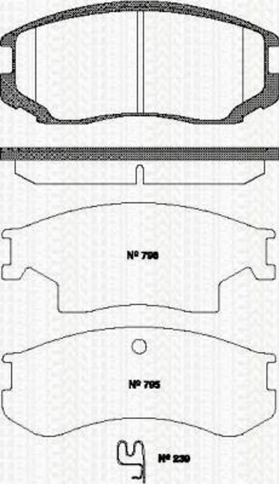 Triscan 811041006 - Kit de plaquettes de frein, frein à disque cwaw.fr