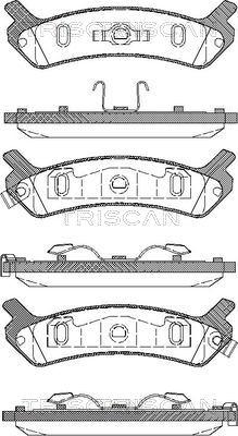 Triscan 8110 43006 - Kit de plaquettes de frein, frein à disque cwaw.fr