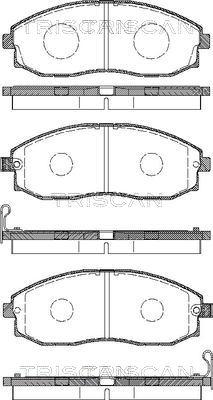 Triscan 8110 43008 - Kit de plaquettes de frein, frein à disque cwaw.fr