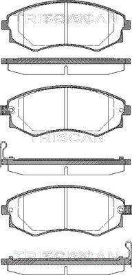 Triscan 8110 43003 - Kit de plaquettes de frein, frein à disque cwaw.fr