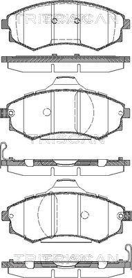 Triscan 8110 43012 - Kit de plaquettes de frein, frein à disque cwaw.fr