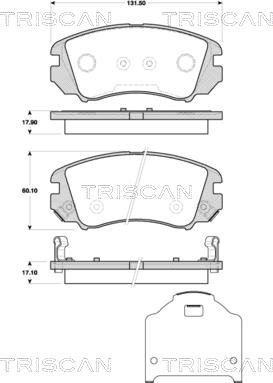 Triscan 8110 43036 - Kit de plaquettes de frein, frein à disque cwaw.fr