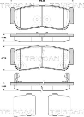 Triscan 8110 43030 - Kit de plaquettes de frein, frein à disque cwaw.fr