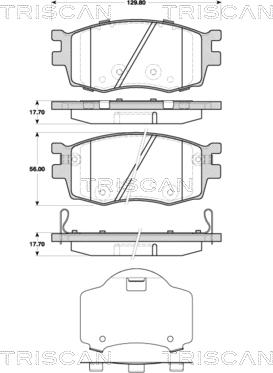 Triscan 8110 43031 - Kit de plaquettes de frein, frein à disque cwaw.fr