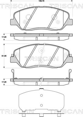 Triscan 8110 43029 - Kit de plaquettes de frein, frein à disque cwaw.fr