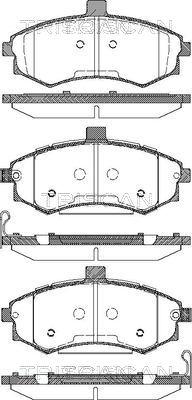 Triscan 8110 43025 - Kit de plaquettes de frein, frein à disque cwaw.fr