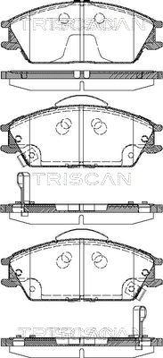 Triscan 8110 43023 - Kit de plaquettes de frein, frein à disque cwaw.fr