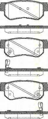 Triscan 8110 43022 - Kit de plaquettes de frein, frein à disque cwaw.fr