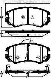 Triscan 8110 43027 - Kit de plaquettes de frein, frein à disque cwaw.fr