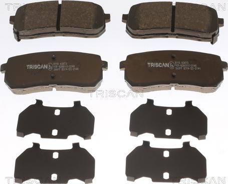 Triscan 8110 43073 - Kit de plaquettes de frein, frein à disque cwaw.fr