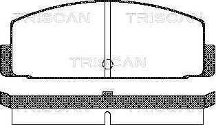 Triscan 8110 42908 - Kit de plaquettes de frein, frein à disque cwaw.fr