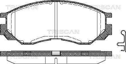 Triscan 8110 42009 - Kit de plaquettes de frein, frein à disque cwaw.fr