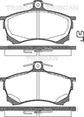 Triscan 8110 42004 - Kit de plaquettes de frein, frein à disque cwaw.fr