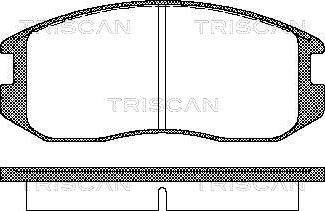 Triscan 8110 42001 - Kit de plaquettes de frein, frein à disque cwaw.fr