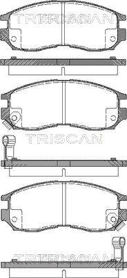 Triscan 8110 42010 - Kit de plaquettes de frein, frein à disque cwaw.fr