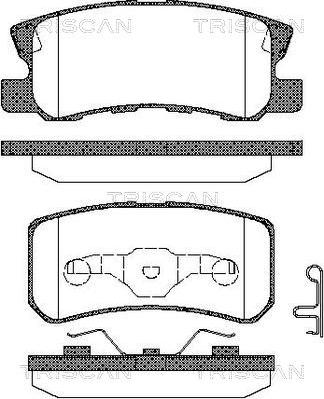 Triscan 8110 42018 - Kit de plaquettes de frein, frein à disque cwaw.fr