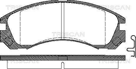 Triscan 8110 42013 - Kit de plaquettes de frein, frein à disque cwaw.fr