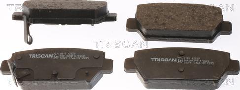 Triscan 8110 42029 - Kit de plaquettes de frein, frein à disque cwaw.fr