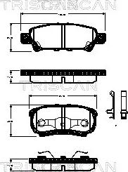 Triscan 8110 42024 - Kit de plaquettes de frein, frein à disque cwaw.fr