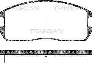 Triscan 8110 42832 - Kit de plaquettes de frein, frein à disque cwaw.fr