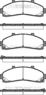 Triscan 8110 50009 - Kit de plaquettes de frein, frein à disque cwaw.fr