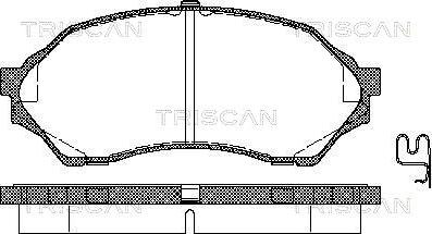 Triscan 8110 50001 - Kit de plaquettes de frein, frein à disque cwaw.fr