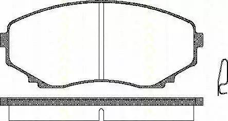 Triscan 8110 50007 - Kit de plaquettes de frein, frein à disque cwaw.fr