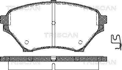 Triscan 8110 50019 - Kit de plaquettes de frein, frein à disque cwaw.fr