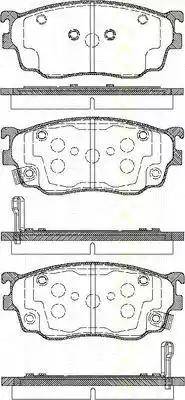 Triscan 8110 50014 - Kit de plaquettes de frein, frein à disque cwaw.fr