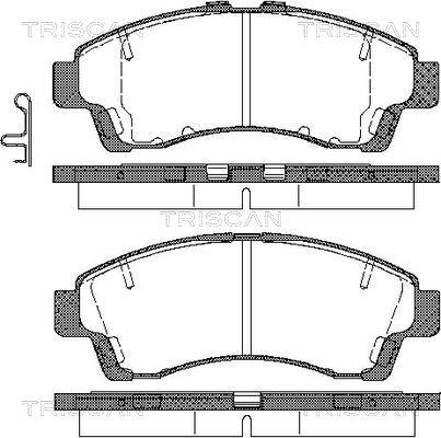 Triscan 8110 50015 - Kit de plaquettes de frein, frein à disque cwaw.fr