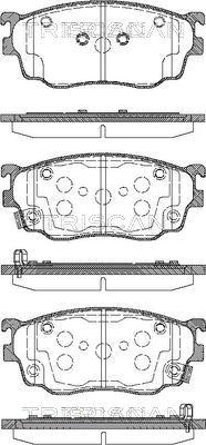 Triscan 8110 50011 - Kit de plaquettes de frein, frein à disque cwaw.fr