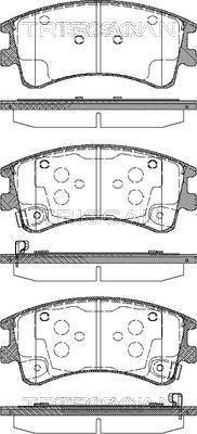 Triscan 8110 50013 - Kit de plaquettes de frein, frein à disque cwaw.fr